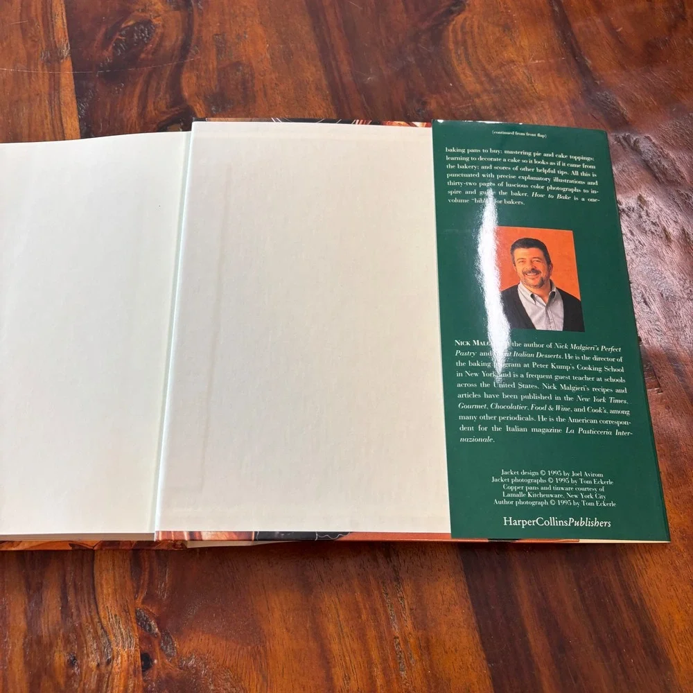 How to Bake Nick Malgieri Hardcover Cookbook Illustrated Baking Guide 1995 ISBN